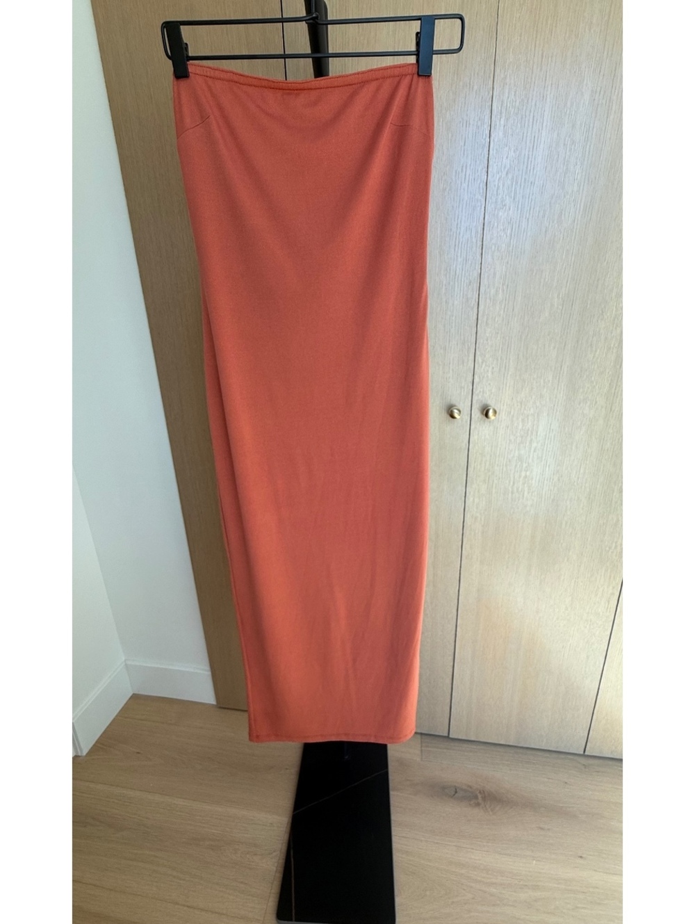 Miaou Lila Dress Crimson Strapless Midi Dress Size M